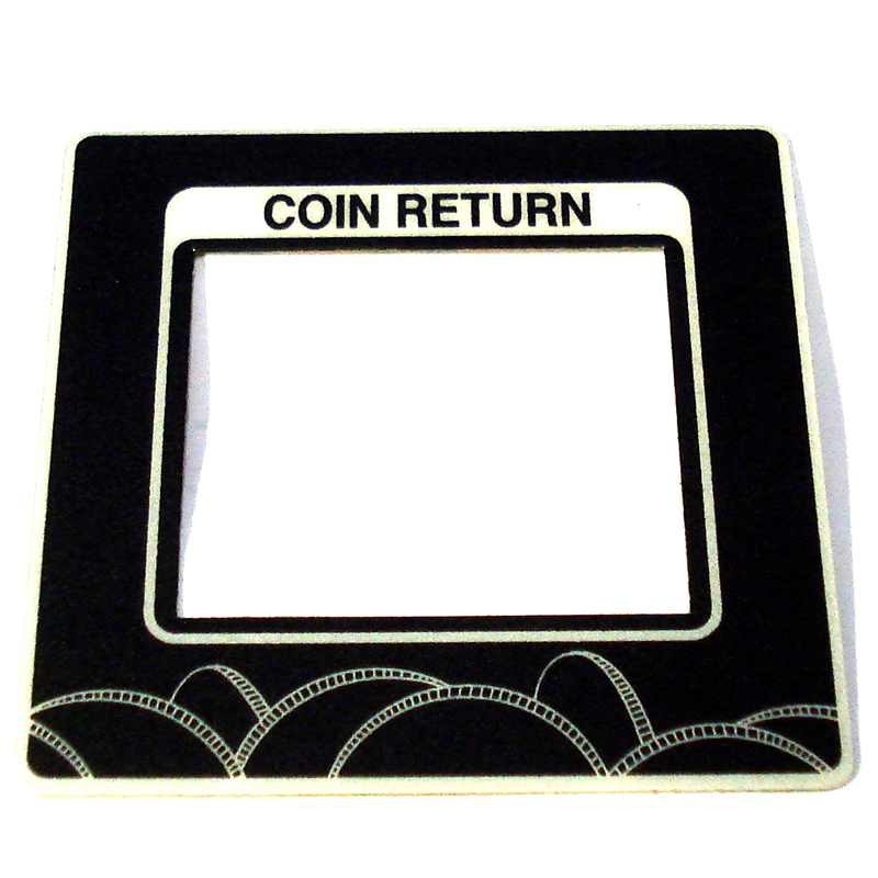 COIN RETURN SERVICE DOOR BEZEL LABEL BEVMAX / MPN - 80385725 